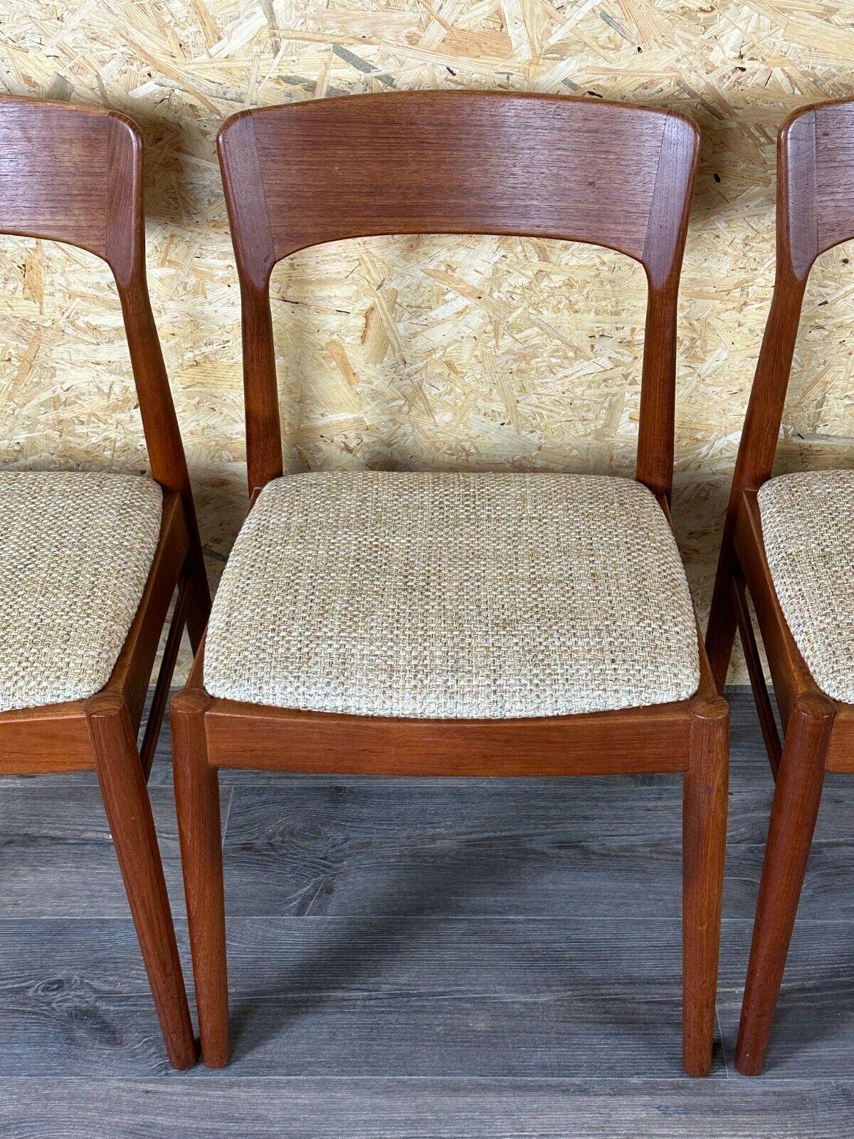 6x 60s 70s teak chairs by Henning Kjærnulf for Korup Stolefabrik Model 26 For Sale 2