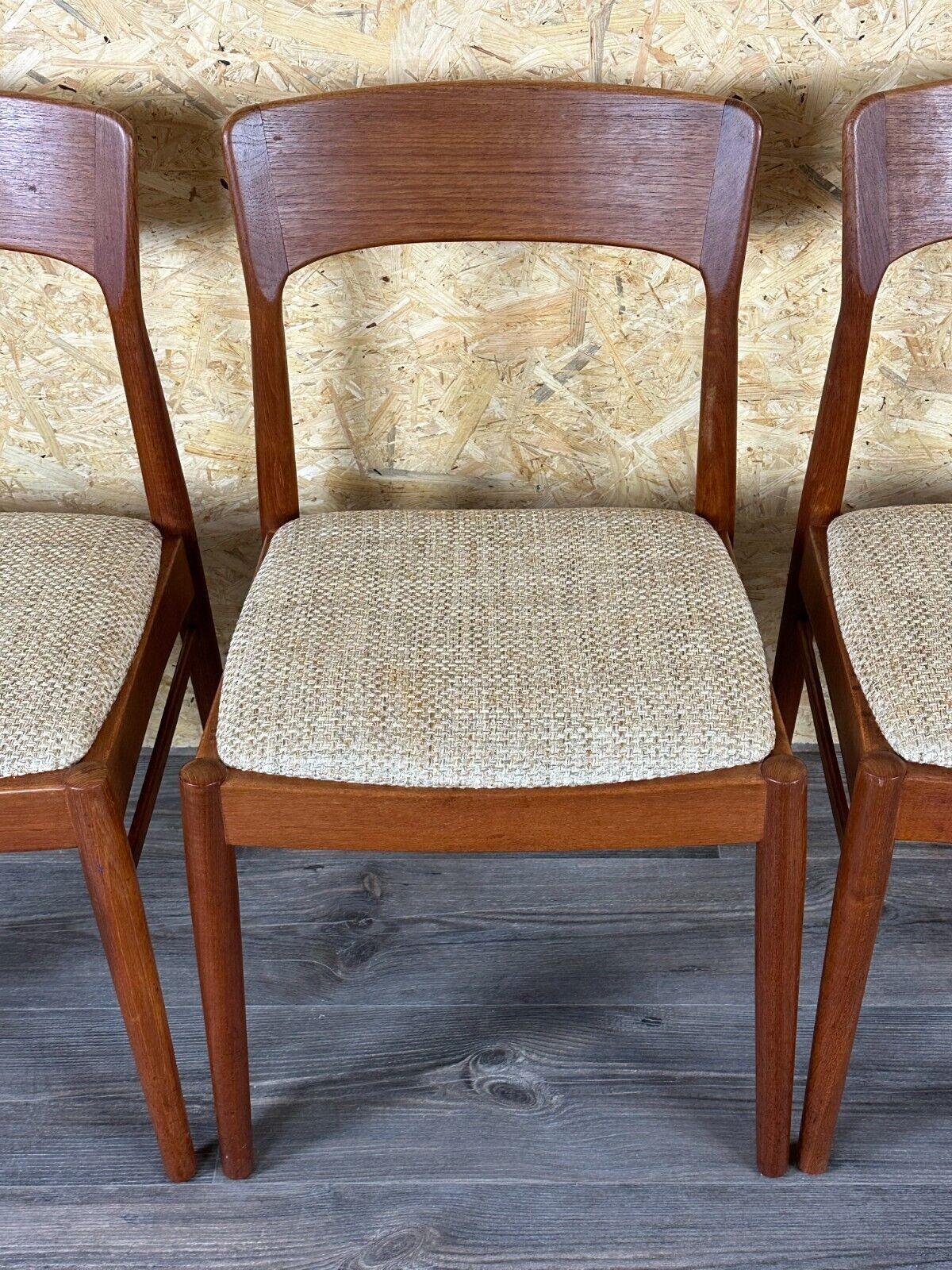 6x 60s 70s teak chairs by Henning Kjærnulf for Korup Stolefabrik Model 26 For Sale 3