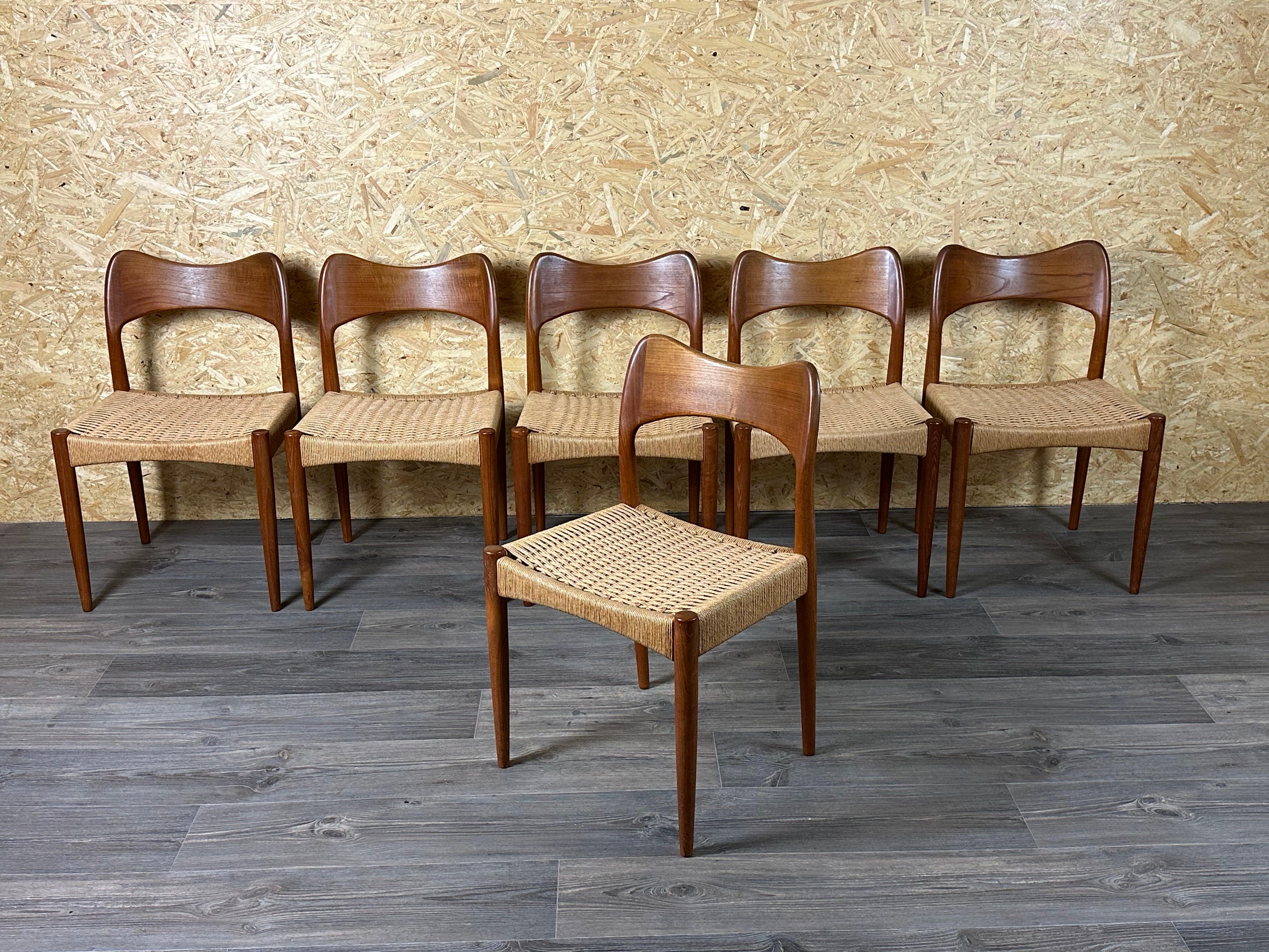 6x Sedie da pranzo in teak anni '60/70 di Niels O. Möller per J.L. Møllers anni '60 in vendita 5