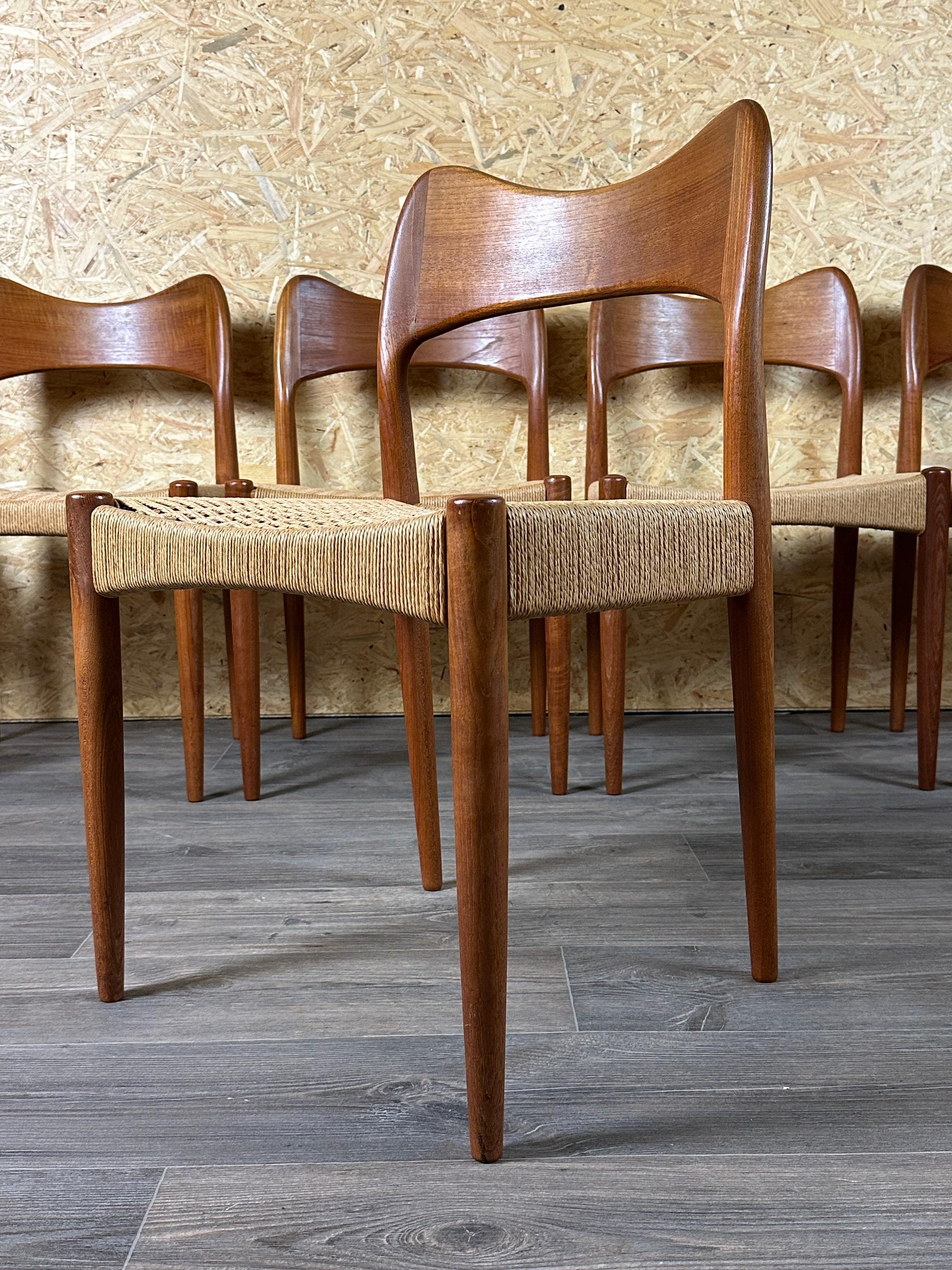 6x Sedie da pranzo in teak anni '60/70 di Niels O. Möller per J.L. Møllers anni '60 in vendita 6