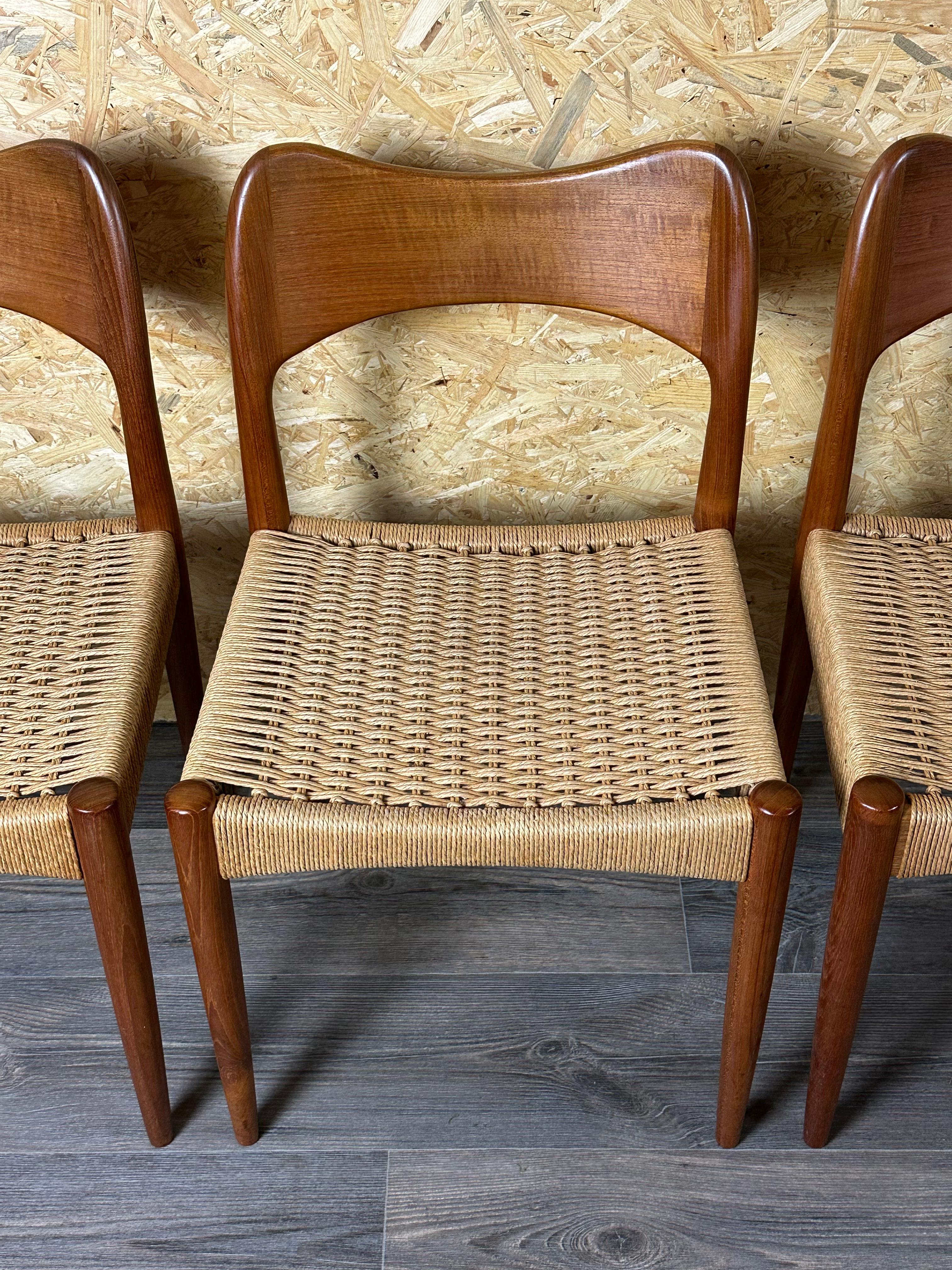 6x Sedie da pranzo in teak anni '60/70 di Niels O. Möller per J.L. Møllers anni '60 in vendita 1