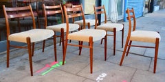6x Arne Iversen Wahl Danish Rosewood 1960s Model GS 710 Dining Chairs