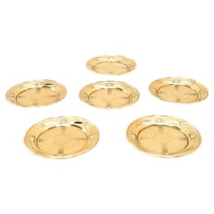 6x sottobicchieri in ottone art deco Vienna 1920 circa
