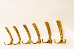 6x Austrian wall hooks by Hertha Baller, 1950s