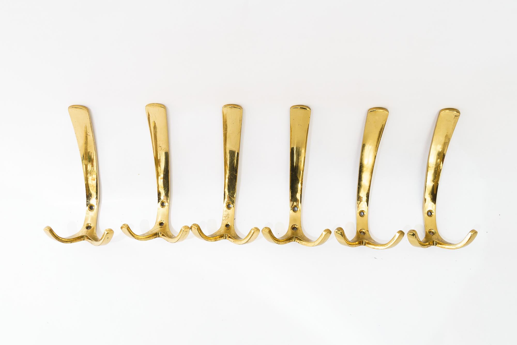 Lacquered 6x Austrian wall hooks by Hertha Baller, 1950s For Sale