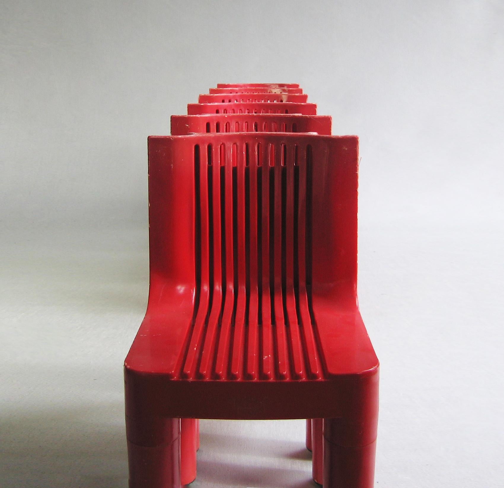 Chair model 4999 Kartell Marco Zanuso / Richard Sapper 1964 First production 6x In Good Condition For Sale In EINDHOVEN, NL