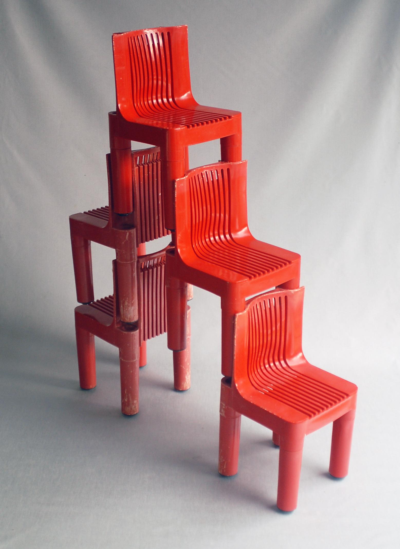 Plastic Chair model 4999 Kartell Marco Zanuso / Richard Sapper 1964 First production 6x For Sale