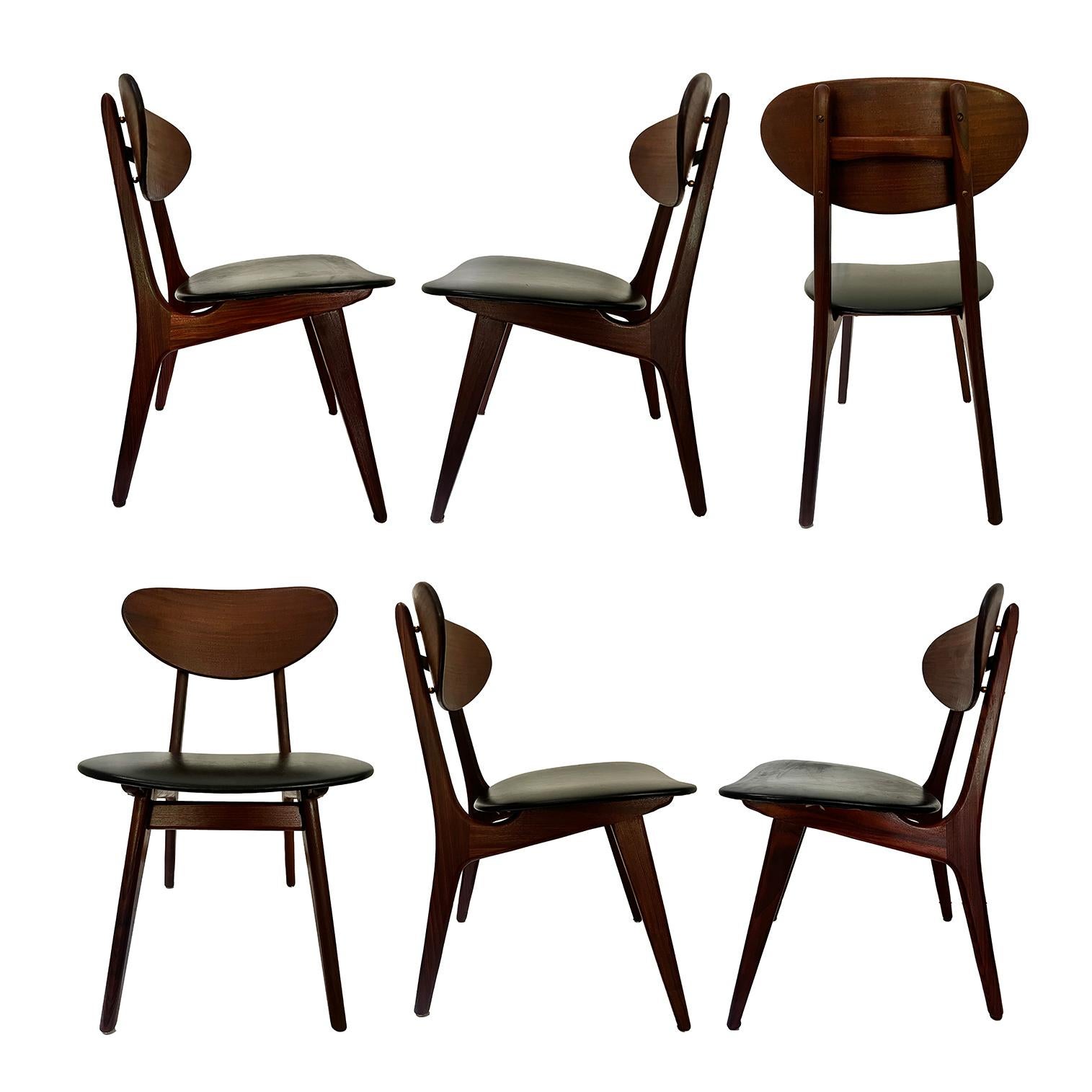 Olandese 6x Dining room chairs by Louis van Teeffelen for WéBé in vendita