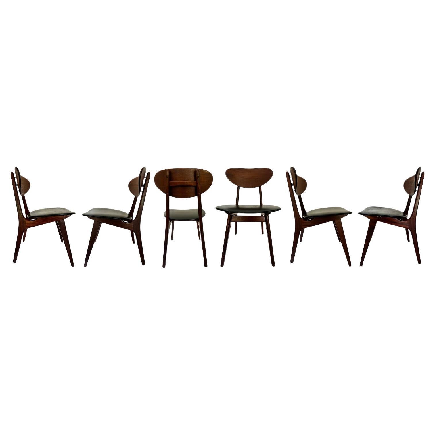 6x Dining room chairs by Louis van Teeffelen for WéBé in vendita