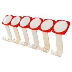 6x iron and lucite wall hooks vienna around 1950s