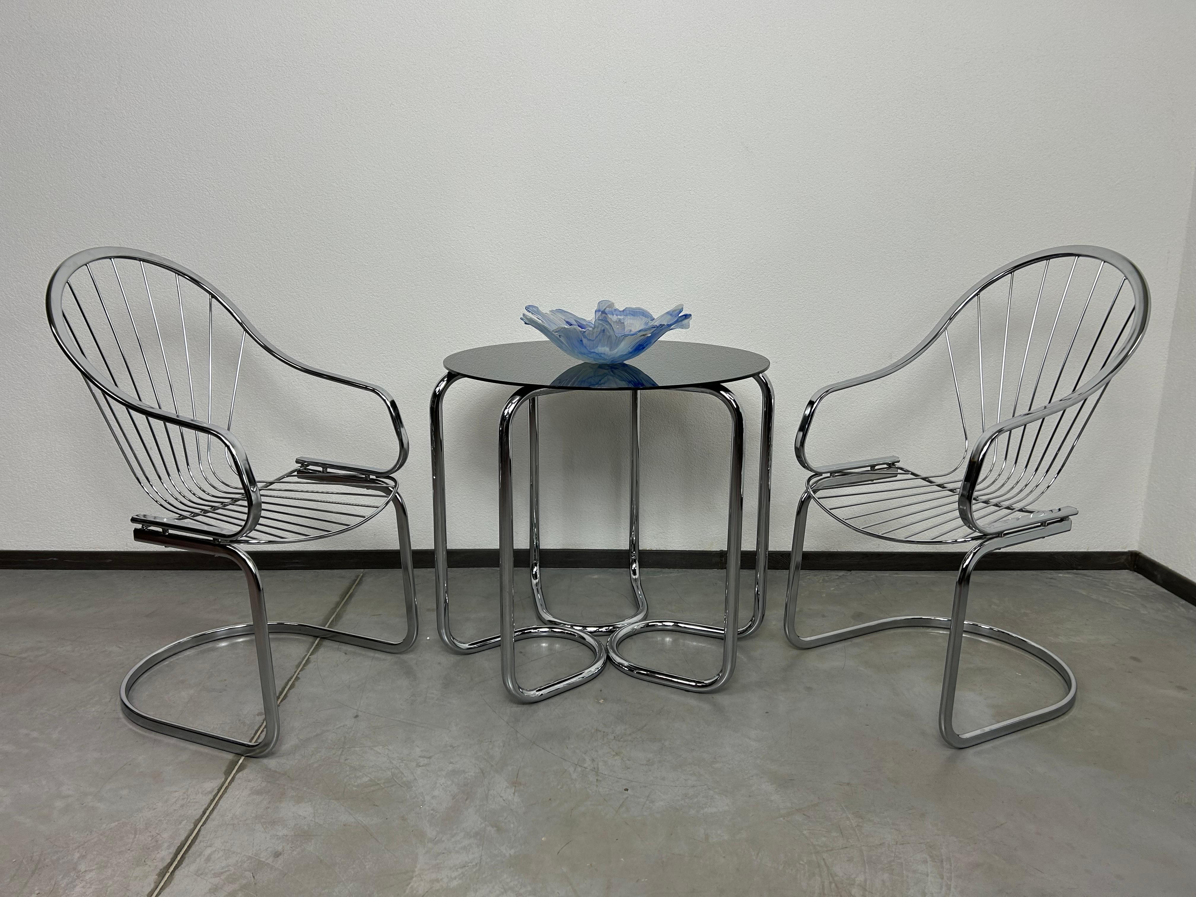 6x mid-century desing dining chairs by Gastone Rinaldi for Rima Italy For Sale 7