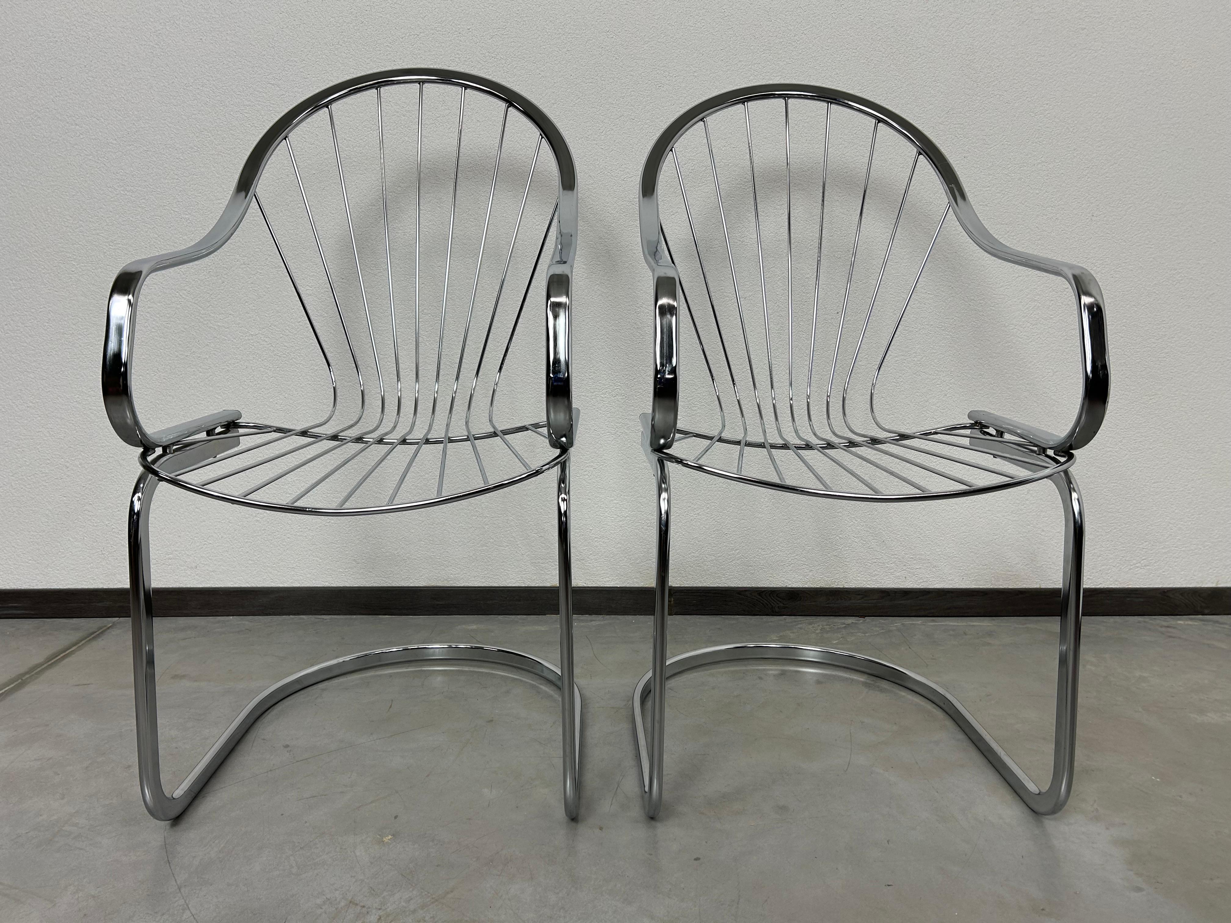 Italian 6x mid-century desing dining chairs by Gastone Rinaldi for Rima Italy For Sale