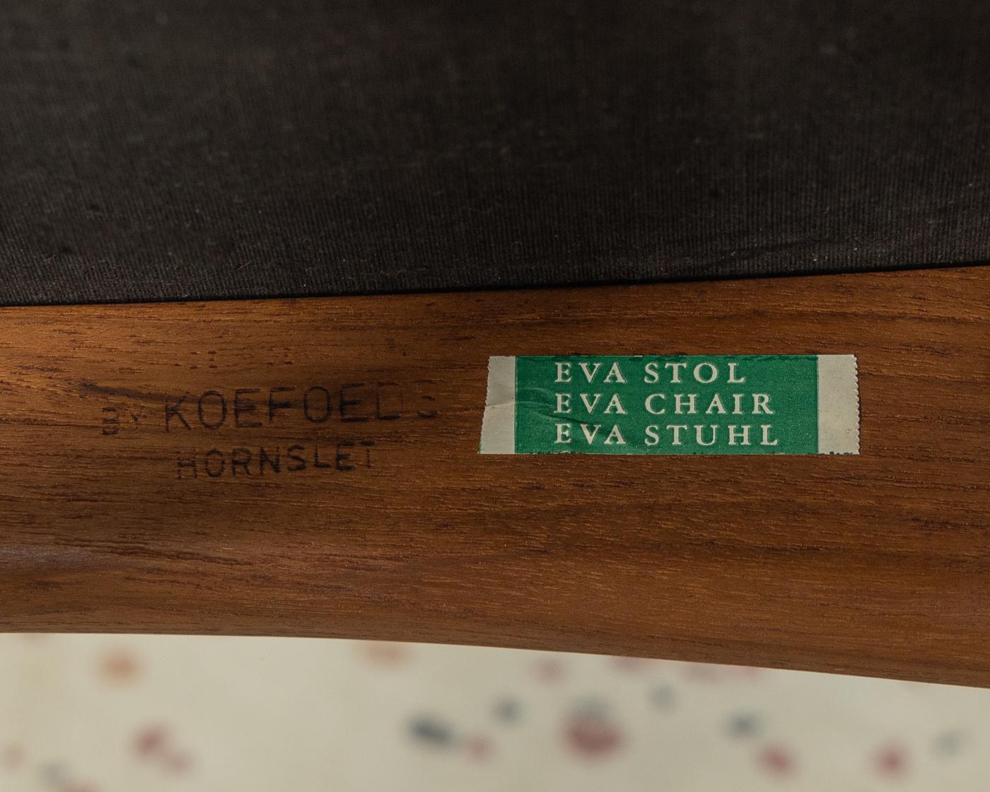 6x Niels Koefoed „Eva“ Esszimmerstühle, 1960er-Jahre im Angebot 4