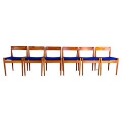 6x Original Grete Jalk Midcentury Stuhl Poul Jeppesens Palisander