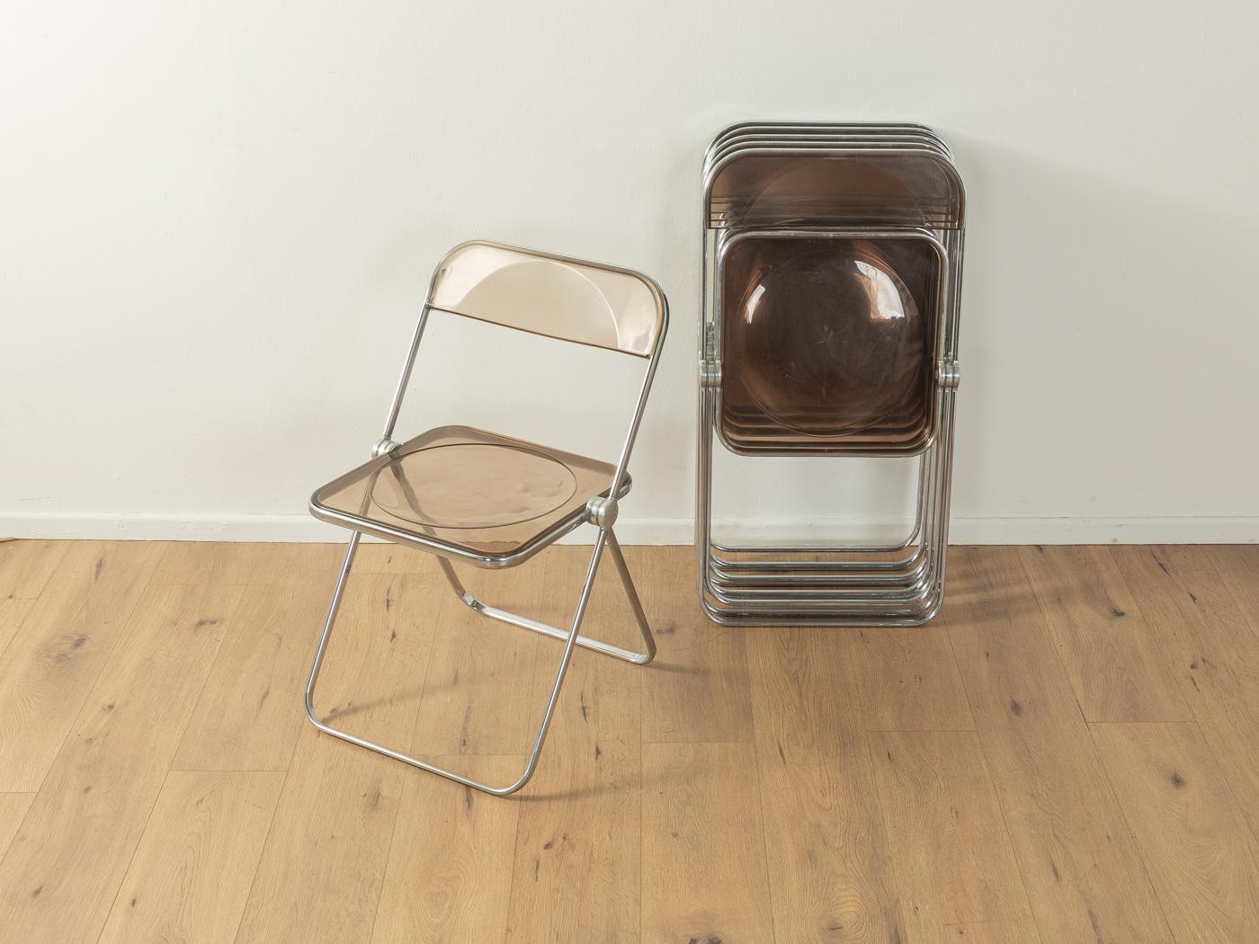 Italian 6x Plia Chairs by Giancarlo Piretti, Italy, 1960s