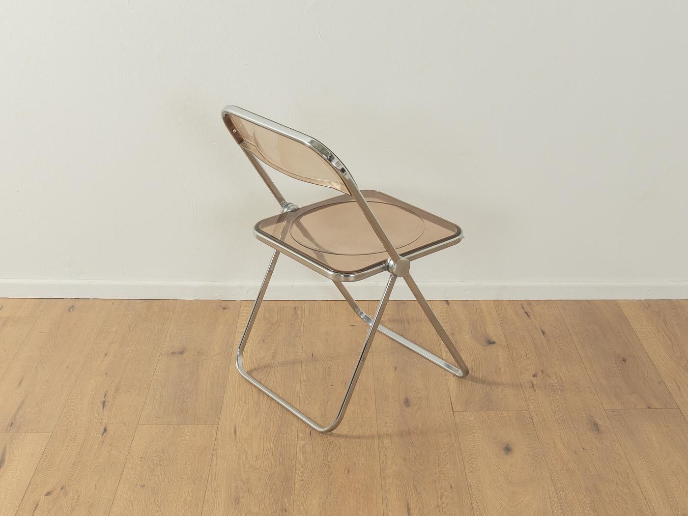 Acrylic 6x Plia Chairs by Giancarlo Piretti, Italy, 1960s