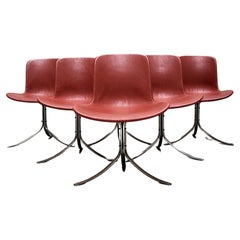 6x Silla Poul Kjaerholm PK9 de Fritz Hansen Dinamarca
