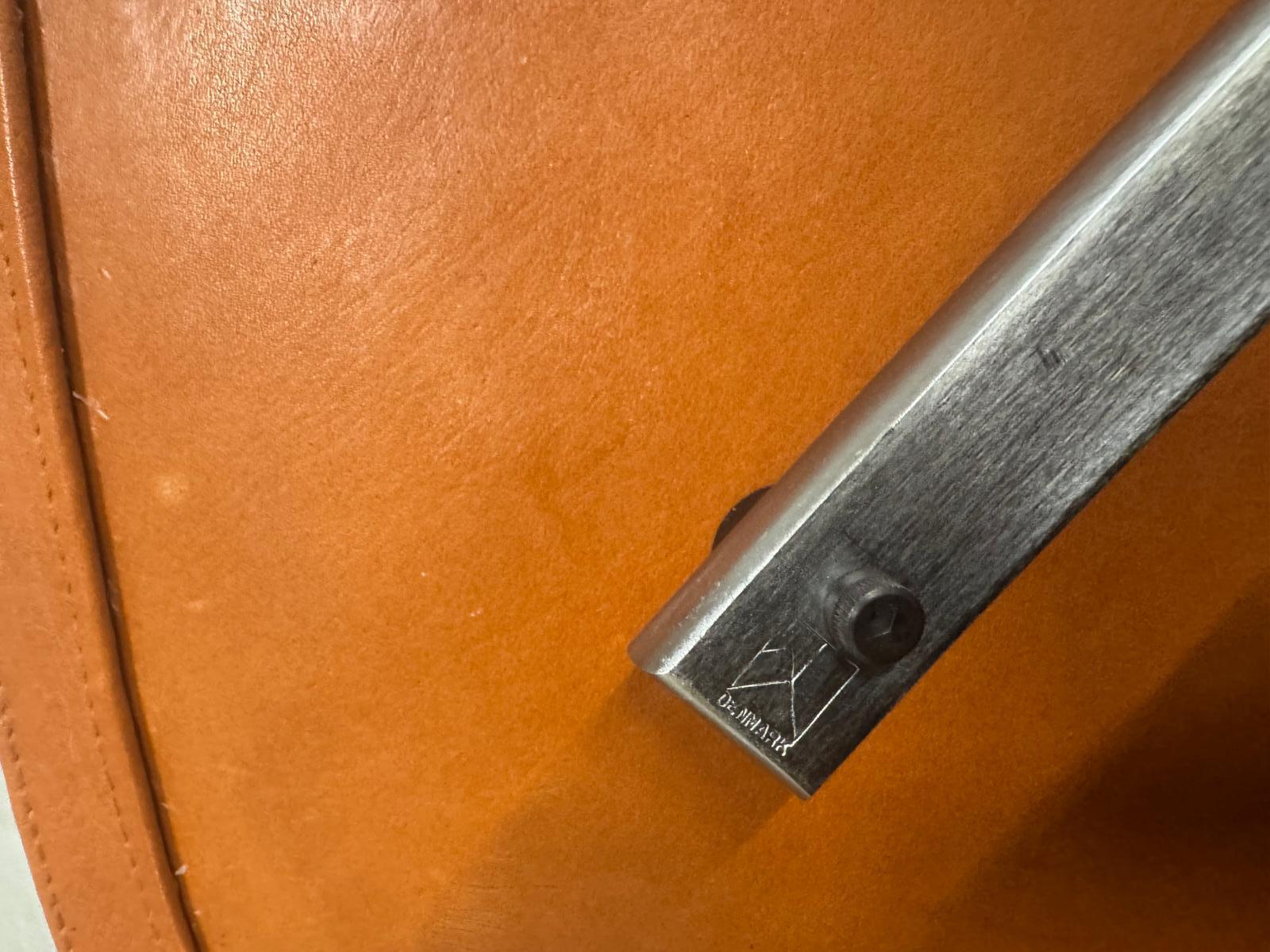 6x Poul Kjaerholm PK9 Stuhl Cognac von E. Kold Christensen 1960s im Angebot 3