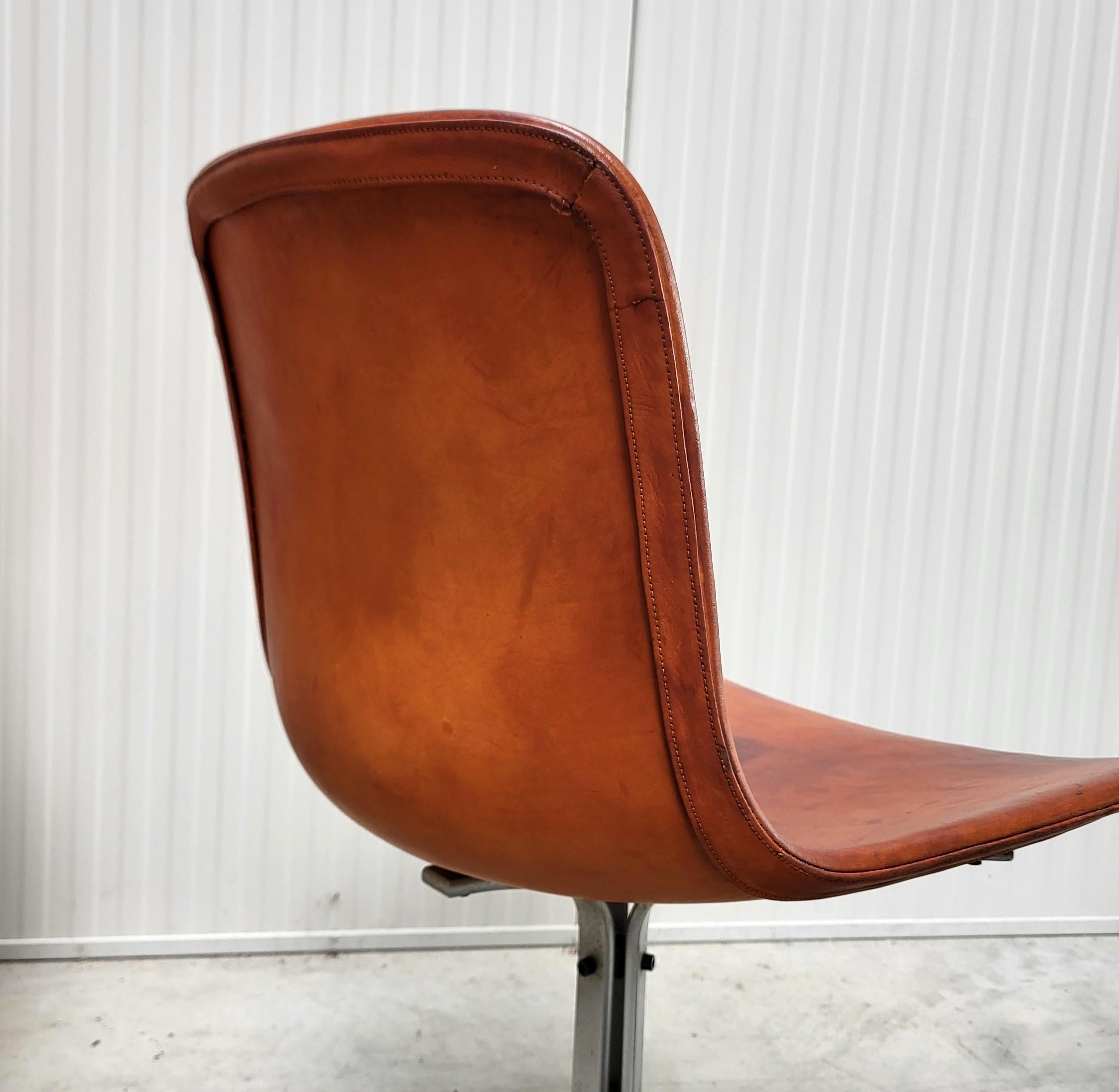 6x Poul Kjaerholm PK9 Stuhl Cognac von E. Kold Christensen 1960s im Angebot 2