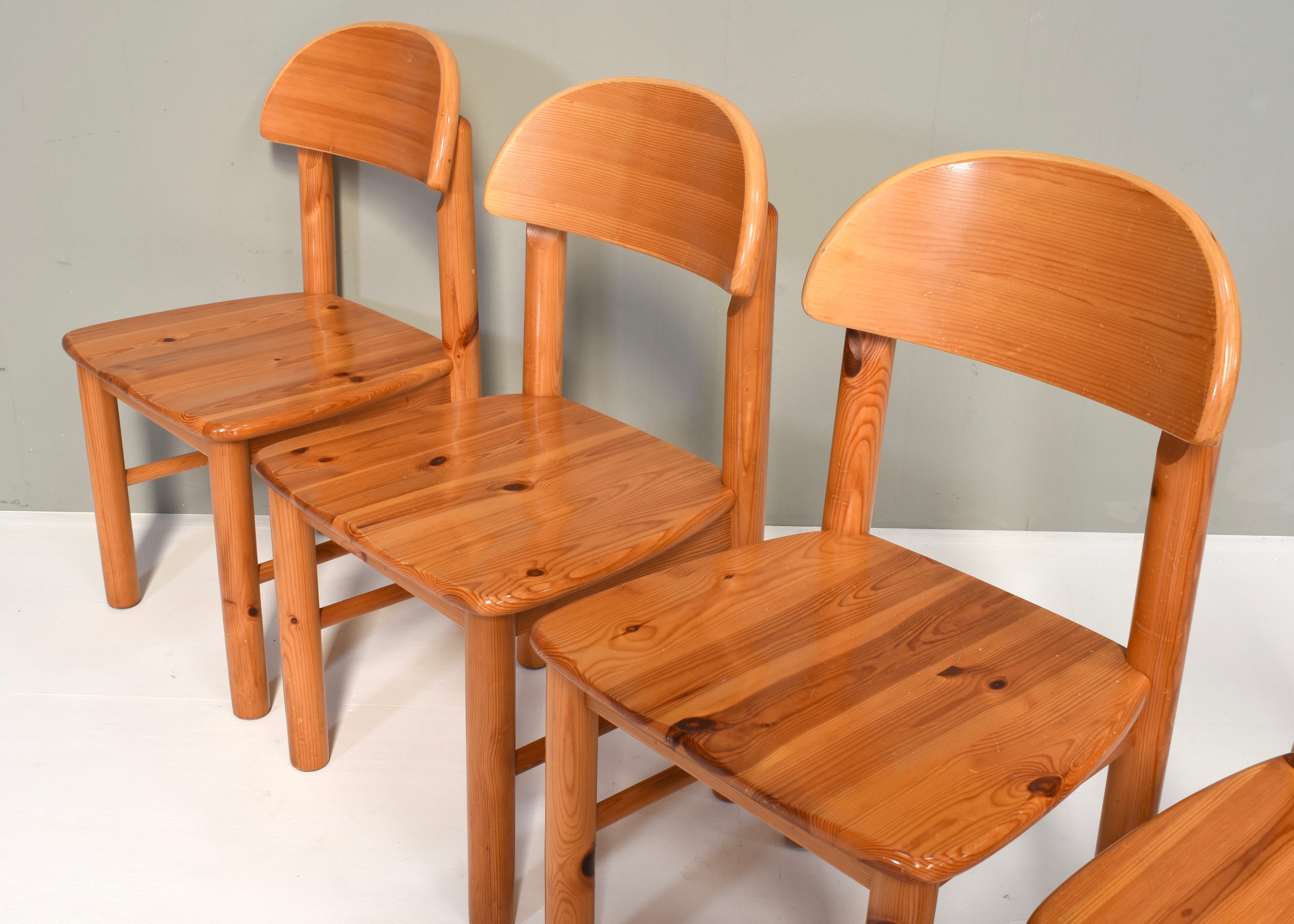 6x Rainer Daumiller Pinewood Dining Chairs for Effezeta / Hirtshals - circa 1970 For Sale 4