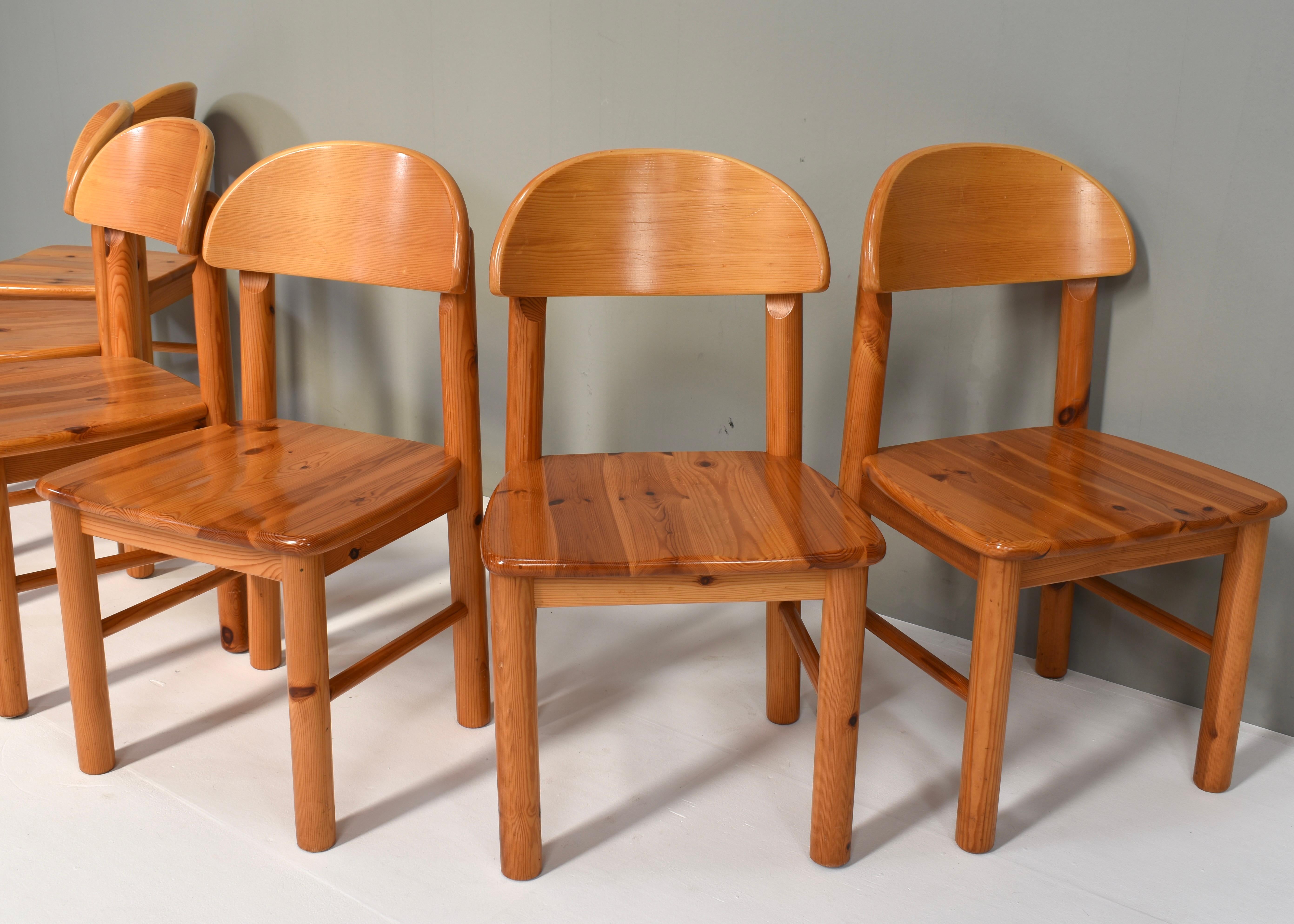 6x Rainer Daumiller Pinewood Dining Chairs for Effezeta / Hirtshals - circa 1970 For Sale 7