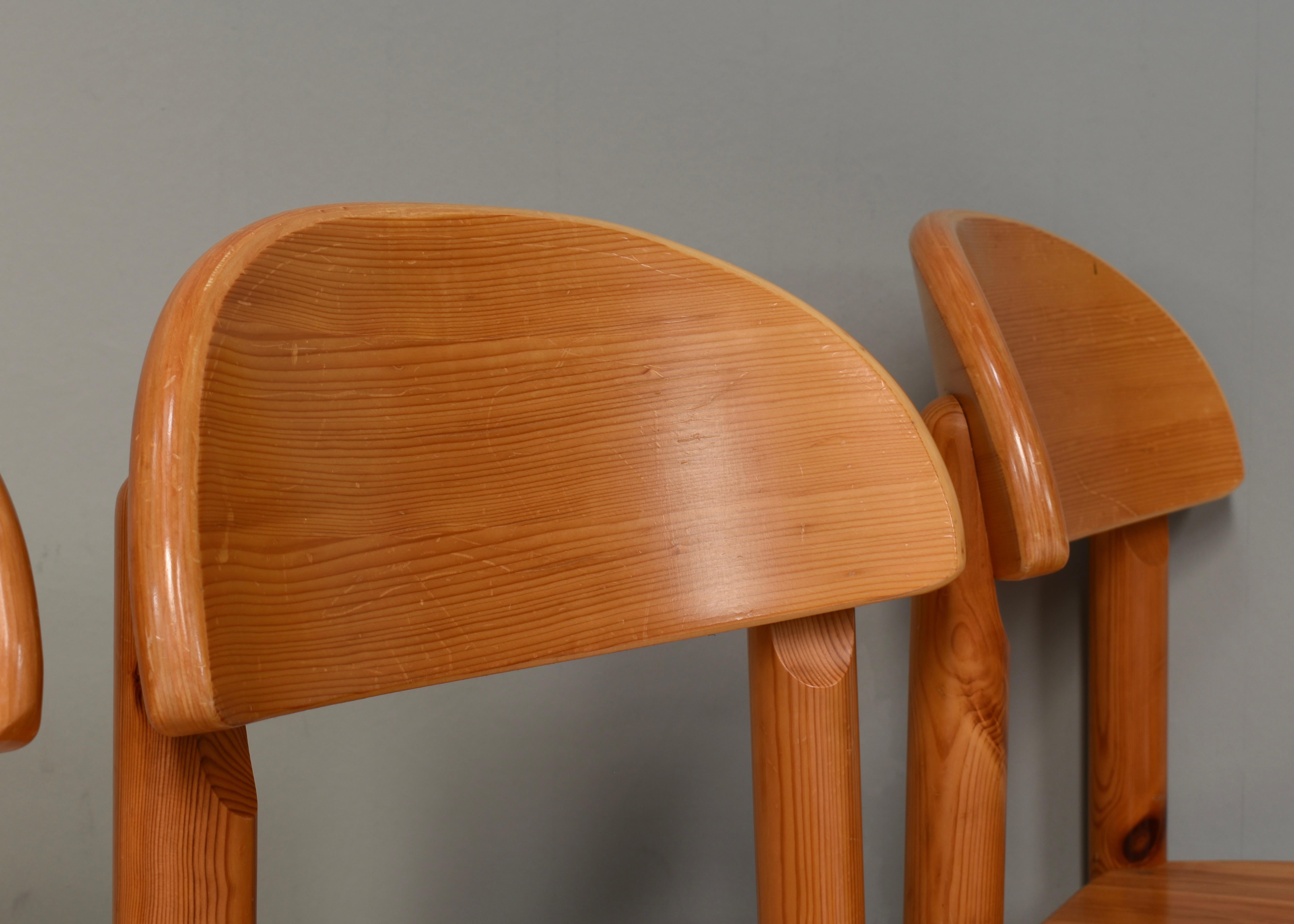 6x Rainer Daumiller Pinewood Dining Chairs for Effezeta / Hirtshals - circa 1970 For Sale 9