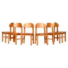 6x Sillas de comedor de madera de pino Rainer Daumiller para Effezeta / Hirtshals - circa 1970
