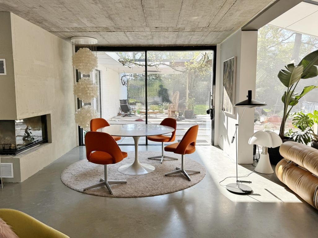 Tissu 6x chaises de conférence d'appoint Saarinen 72 U Knoll International Kvadrat tissu en vente