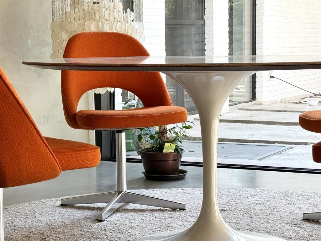 6x chaises de conférence d'appoint Saarinen 72 U Knoll International Kvadrat tissu en vente 2
