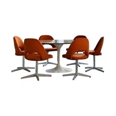 6x Sillas Saarinen Silla auxiliar de conferencia 72 U Knoll International Kvadrat tela