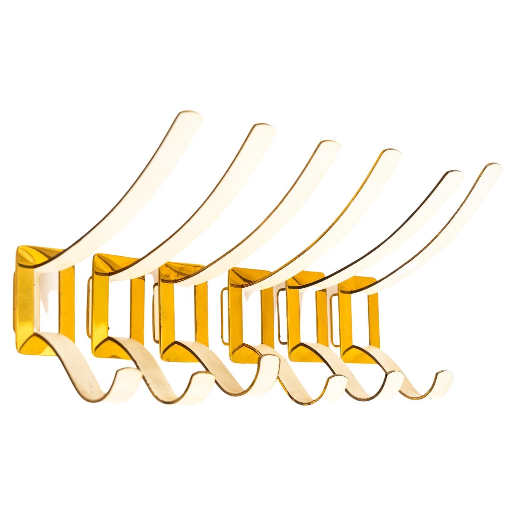 6x ganchos de pared viena alrededor de 1960