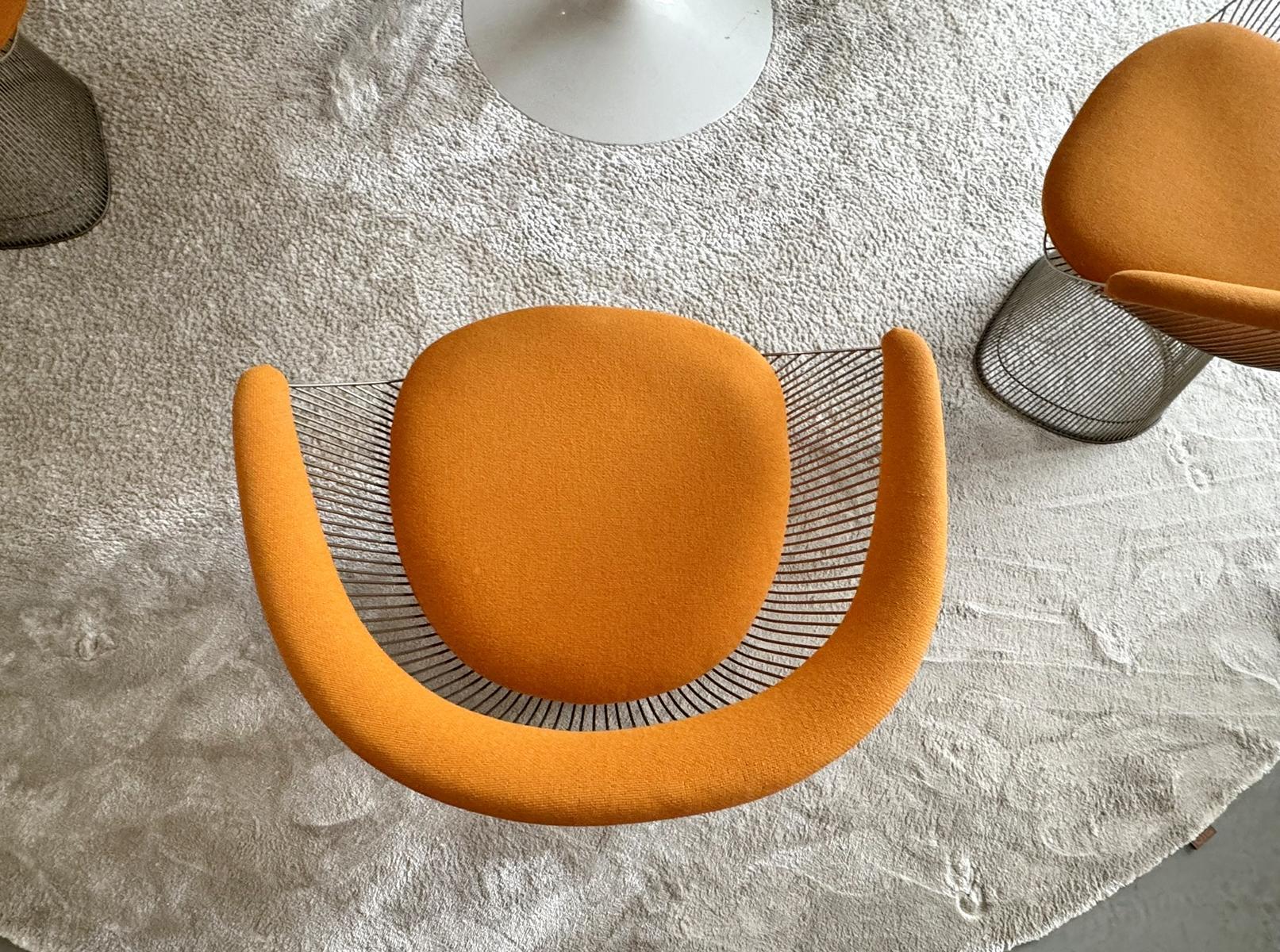6x Warren Platner Arm Chairs – Knoll International – Nickel-Plated – Hallingdal im Angebot 3