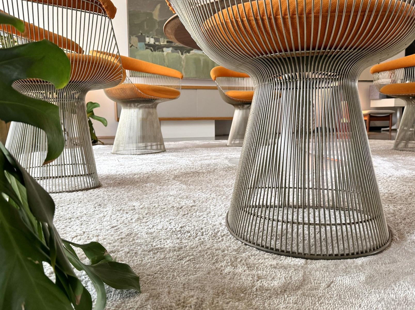 6x Warren Platner Arm Chairs – Knoll International – Nickel-Plated – Hallingdal im Angebot 7