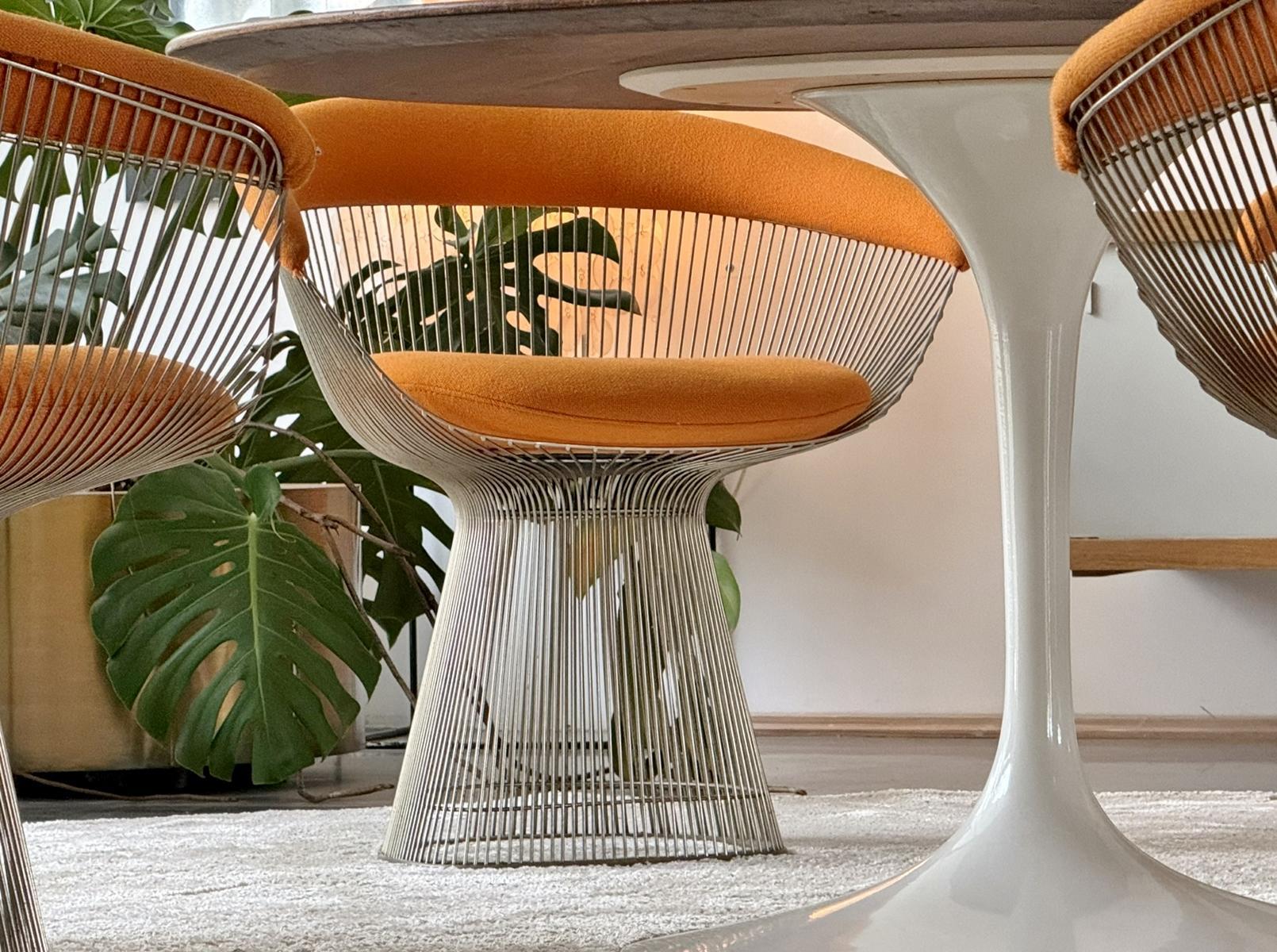 6x Warren Platner Arm Chairs – Knoll International – Nickel-Plated – Hallingdal im Angebot 9
