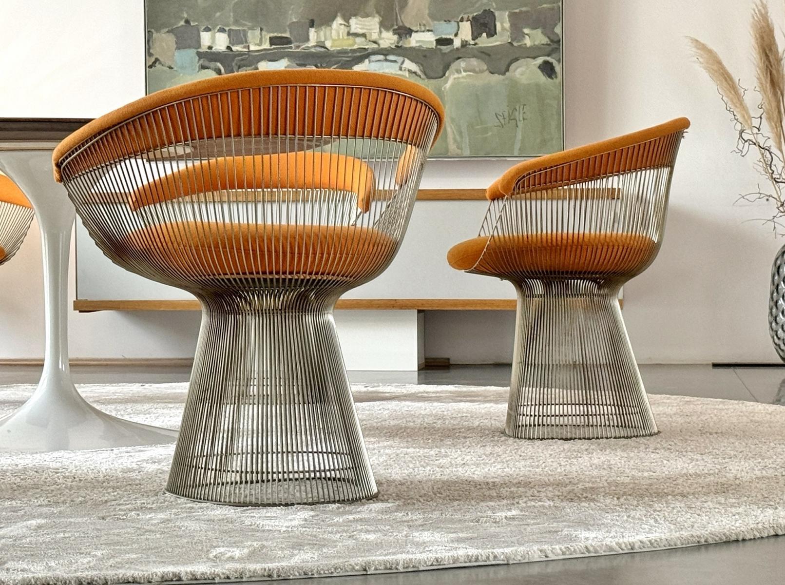 6x Warren Platner Arm Chairs – Knoll International – Nickel-Plated – Hallingdal im Angebot 10
