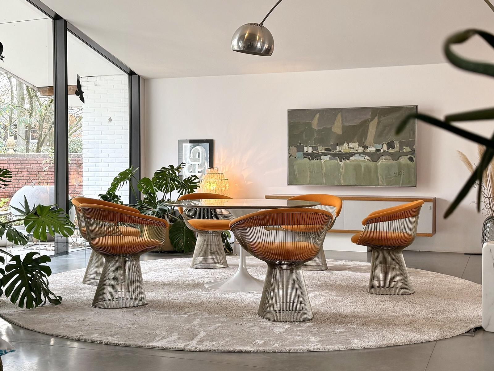 6x Warren Platner Arm Chairs – Knoll International – Nickel-Plated – Hallingdal im Angebot 11