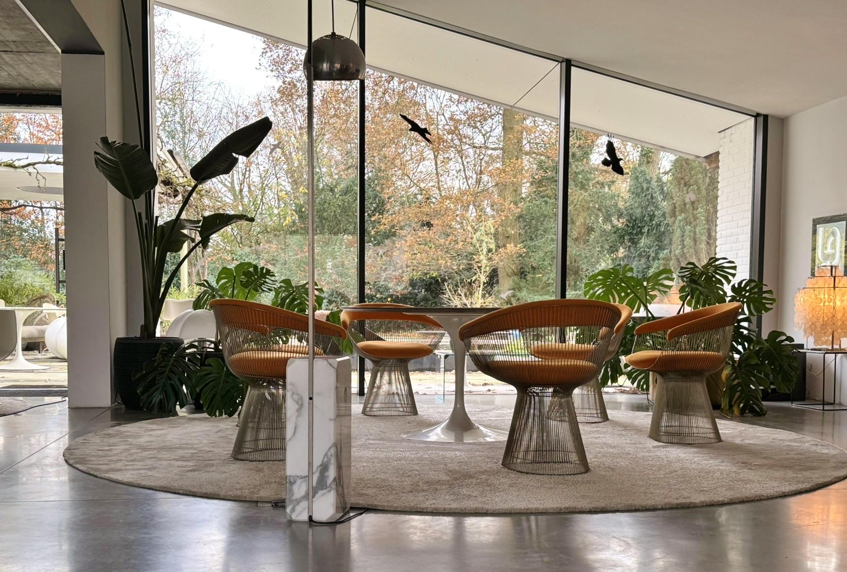 6x Warren Platner Arm Chairs – Knoll International – Nickel-Plated – Hallingdal im Zustand „Gut“ im Angebot in Telgte, DE