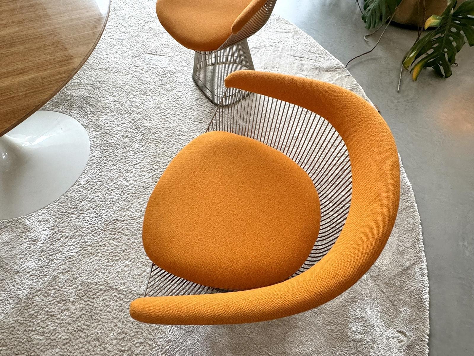 6x Warren Platner Arm Chairs – Knoll International – Nickel-Plated – Hallingdal im Angebot 2