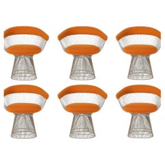 6x Warren Platner Arm Chairs – Knoll International – Nickel-Plated – Hallingdal
