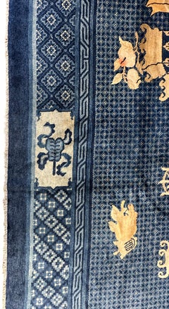 6X10 Antique Peking Chinese Rug Fine Tapestry Treasure 191cm x 295cm Circa 1900