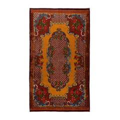 6x10 Ft Bessarabian Wool Kilim. Handmade Moldovan Wall Hanging. Rose Pattern Rug