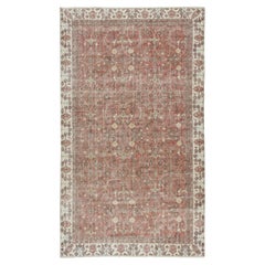 6x10 Ft Floral Pattern Floor Covering, Vintage Handmade Turkish Wool Area Rug