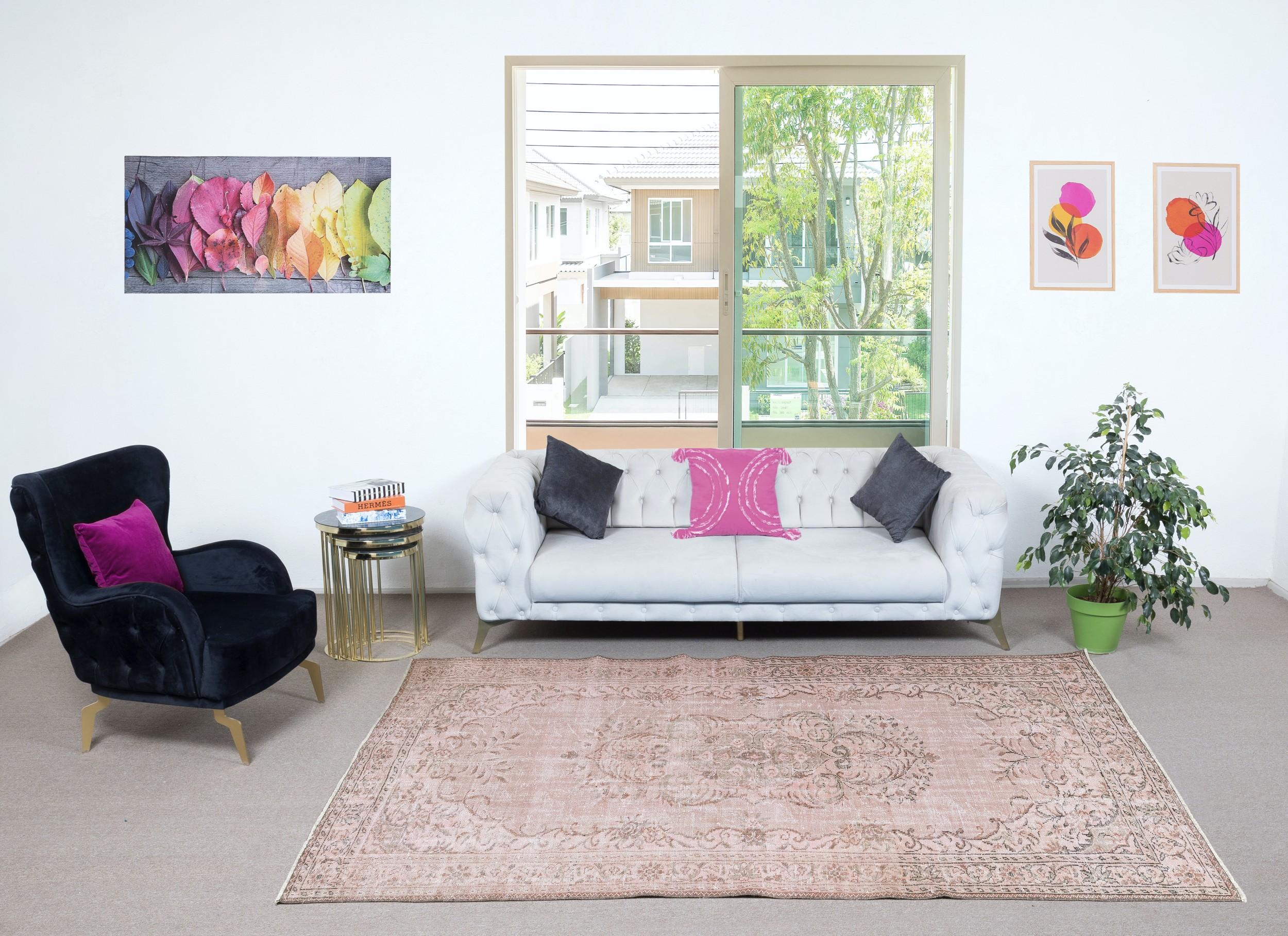 Our over-dyed rugs are all hand-knotted vintage pieces that are recreated in our workshop to cater to a wider range of interior design choices from modern to coastal, from industrial to rustic/cottage. These 50 to 70 year-old rugs were hand-knotted