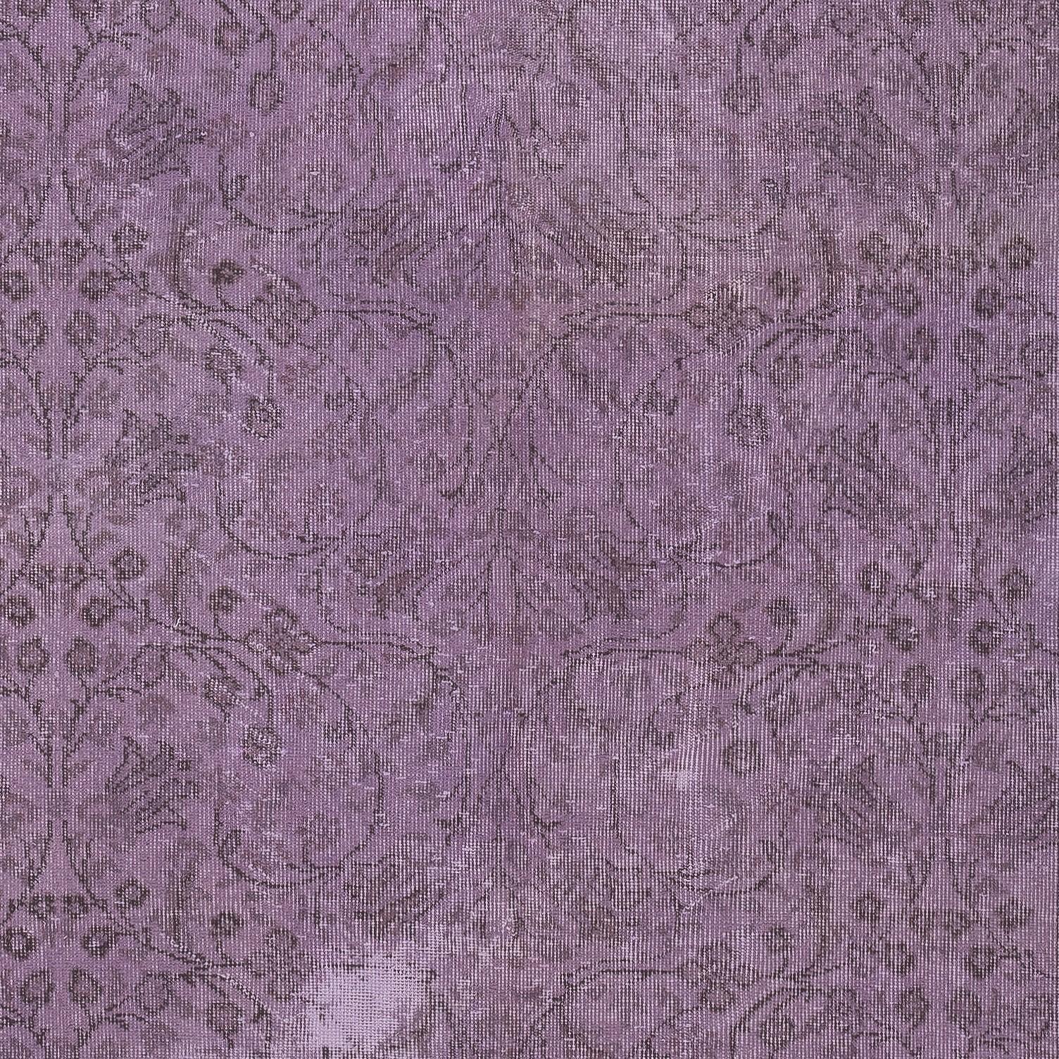 Handgefertigter 6x10 Ft lilafarbener Wollteppich aus der Türkei, modernes Wohndekor (Handgeknüpft) im Angebot
