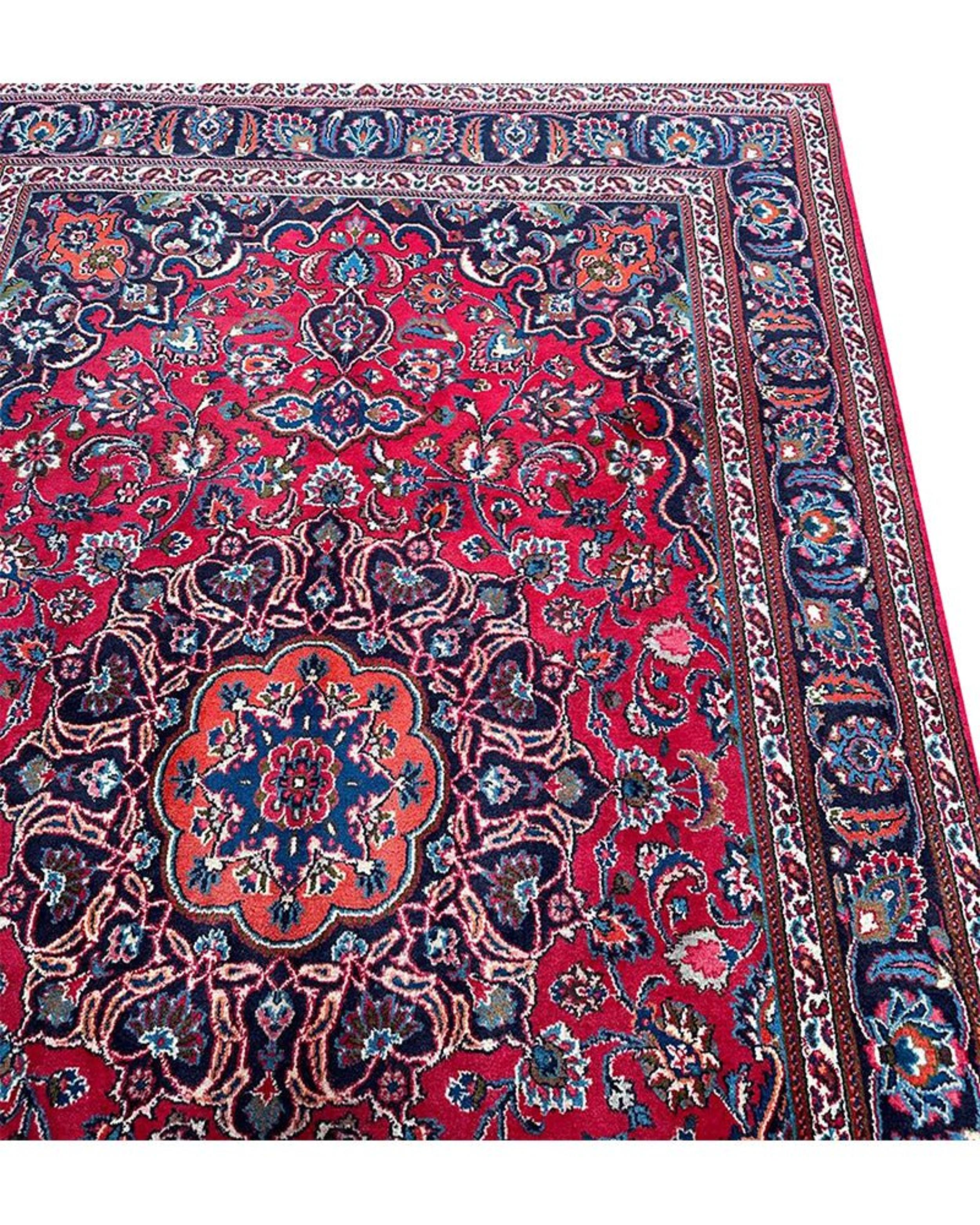 Noué à la main 6x10 Hand Knotted Old Mashad Area Rug en vente
