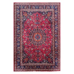6x10 Hand Knotted Old Mashad Area Rug