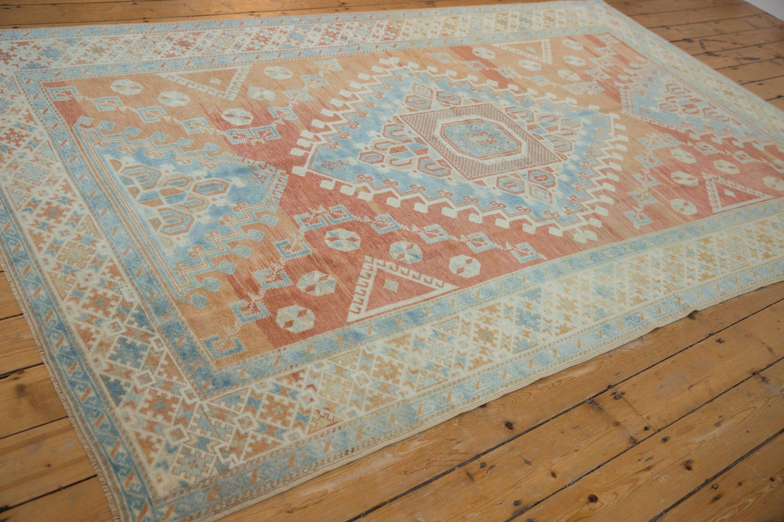 Vintage Distressed Oushak Carpet For Sale 3