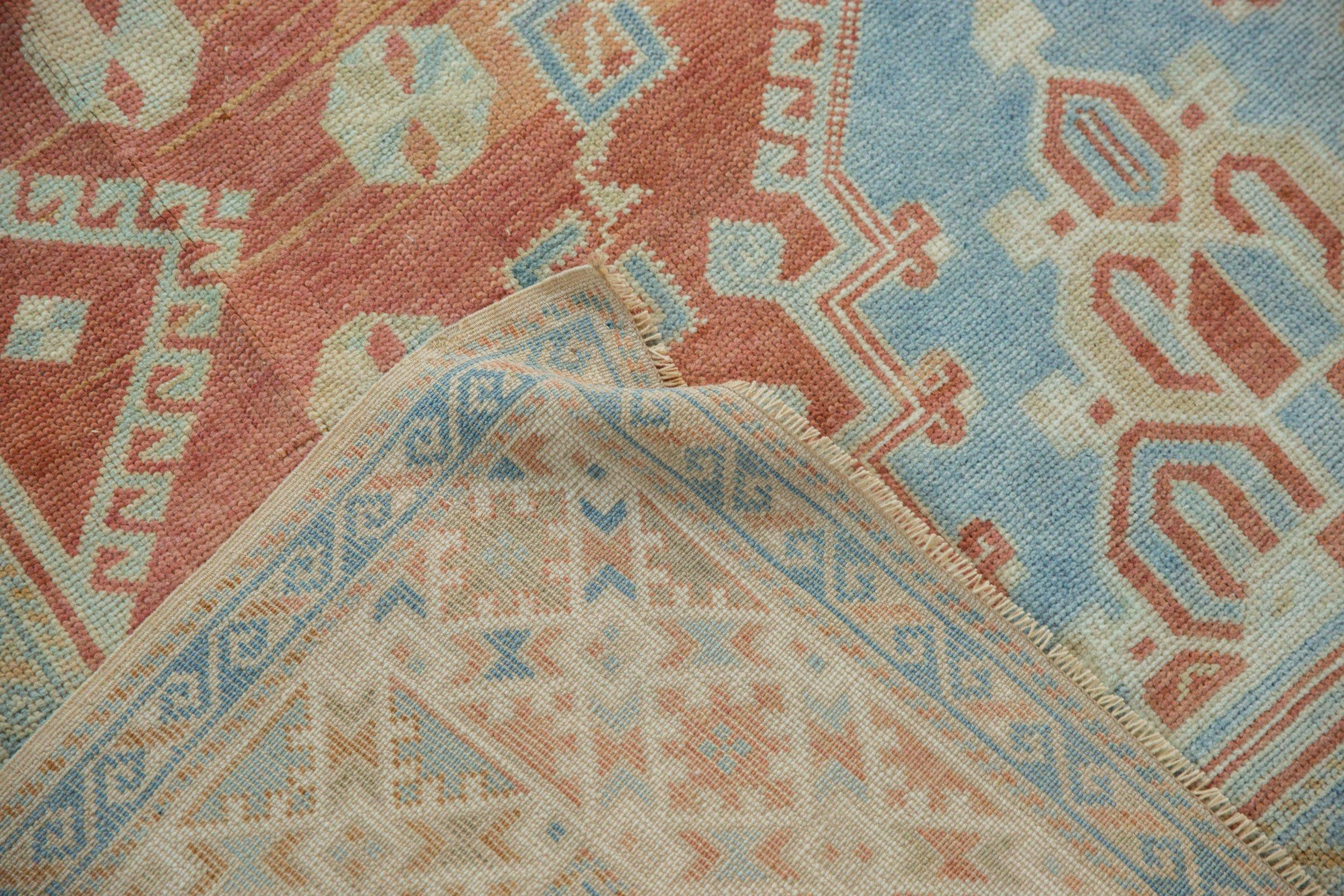 Vintage Distressed Oushak Carpet For Sale 6