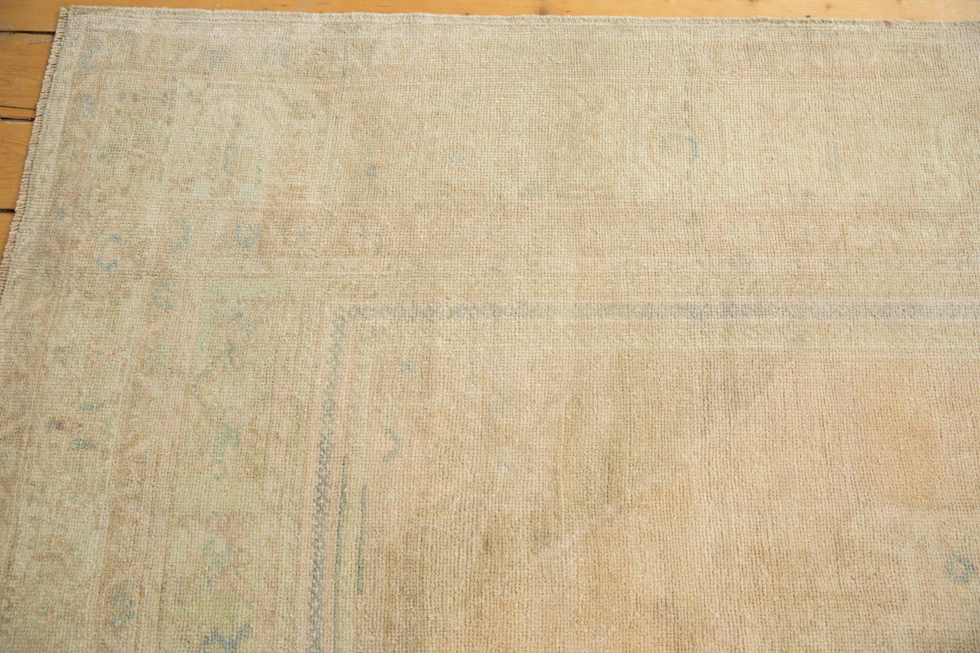 Vintage Distressed Oushak Carpet For Sale 7