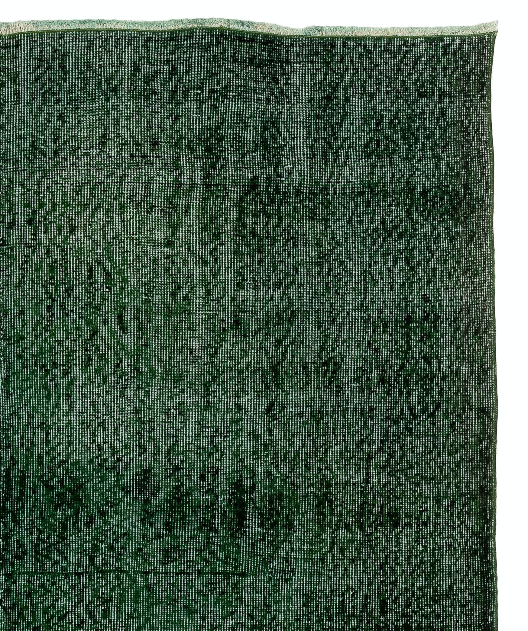 6x10,2 m handgeknüpfter türkischer Vintage-Teppich 4 moderne Inneneinrichtungen in Grün überzogen (Moderne) im Angebot